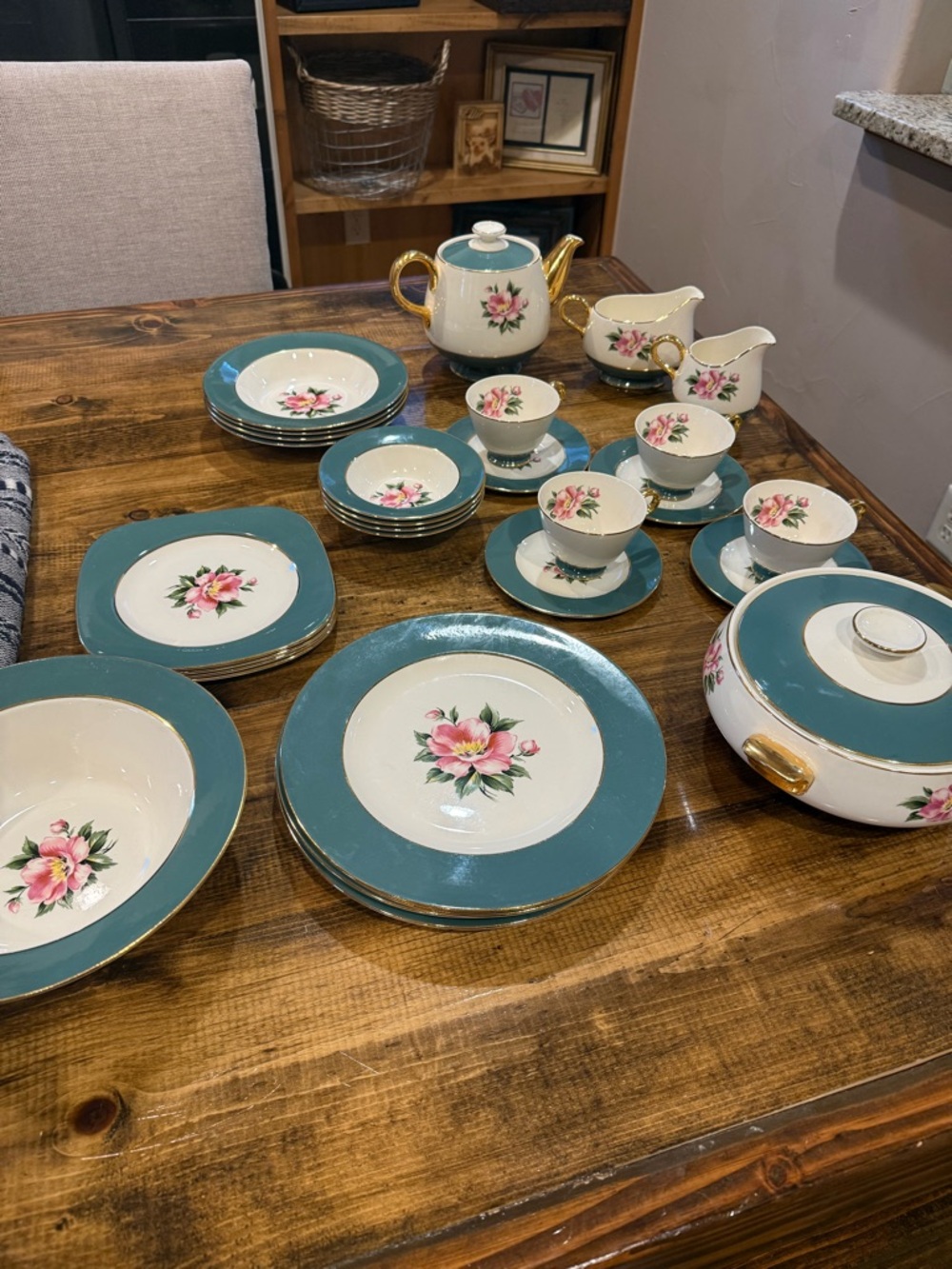 Vintage Homer Laughlin "Cavalier Eggshell" Tea & Serving Set (29 Pieces)